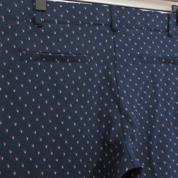 Betabrand Women Sz M Navy Red Light Blue Straight Leg Classic Dress Yoga Pants - Picture 5 of 7